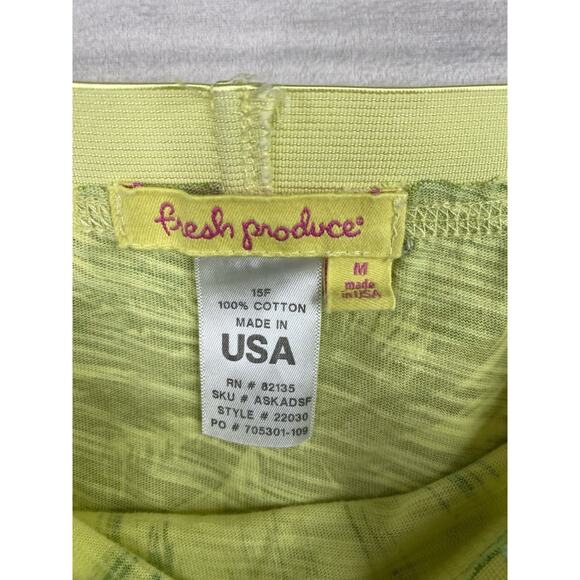 Fresh Produce Skirt Sz M Yellow Floral Ombre Maxi Pull On Beach Cruise USA Made - Picture 6 of 8